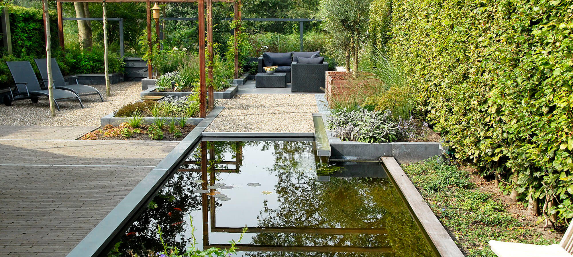 Tuin Met Grote Vijver Portfolio GreenART